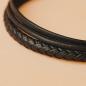 Preview: Dreifaches Armband mit schwarzem italienischem Nappaleder - Arte Black